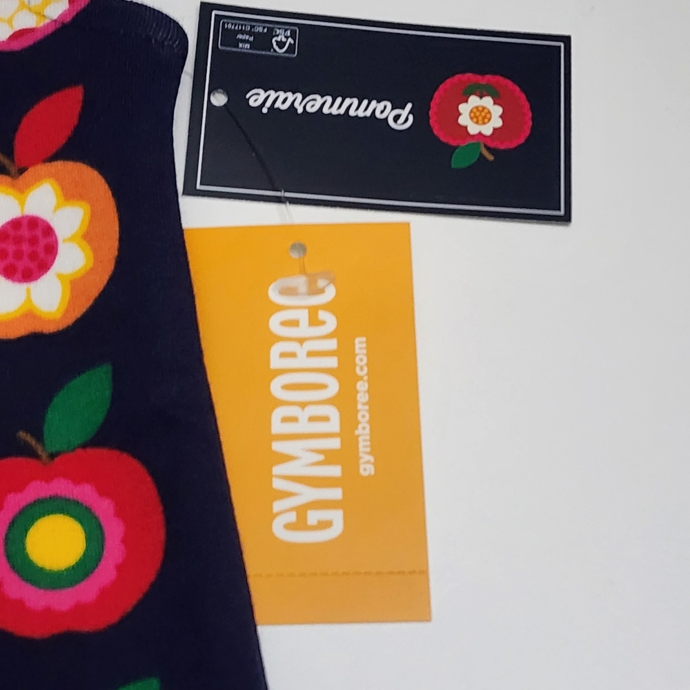 Gymboree Girl Apple Orchard Printed Peplum Bright Colorful Fall Dress Size 8 NEW - Picture 6 of 6
